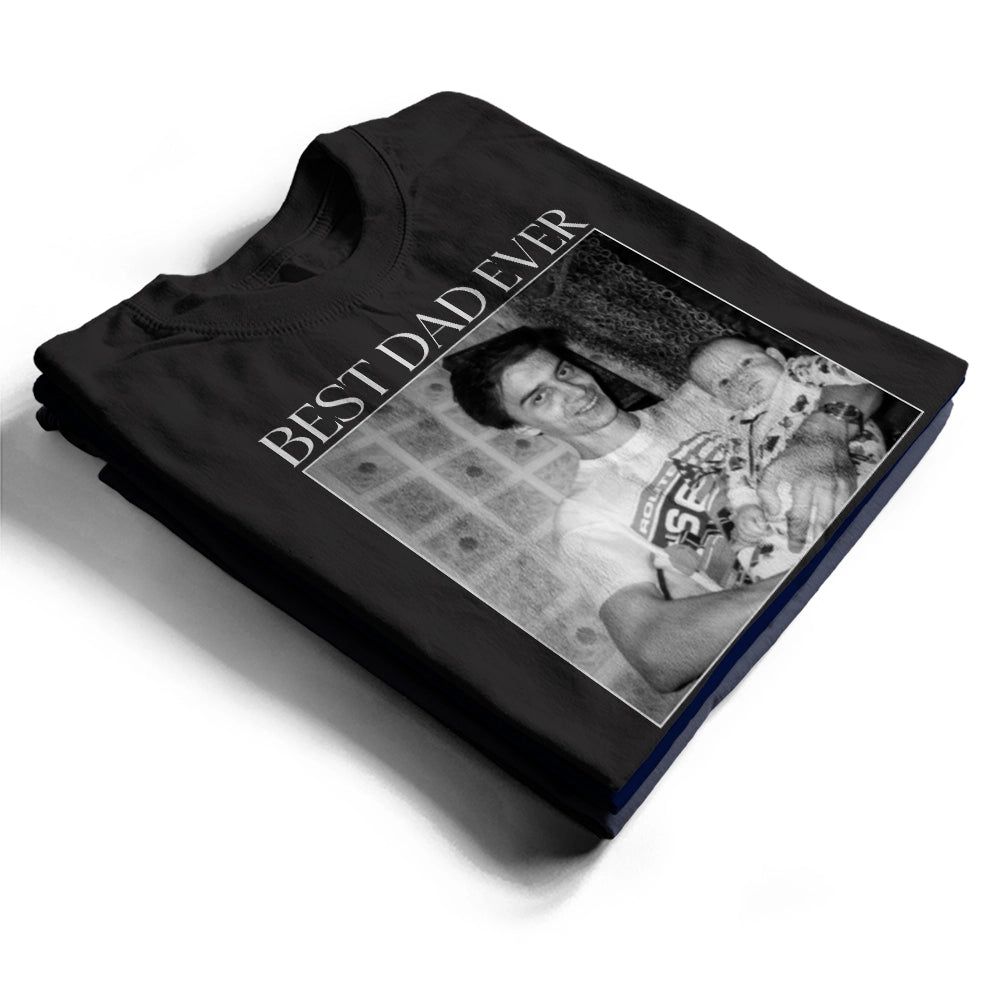 Gift For Father,Gift For Mother,Custom Photo,Love - Custom Photo Best Dad Mom Ever Vintage - Personalized T Shirt