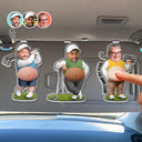 Custom Photo, Gift For Men, Gift For Yourself, Golf, Humorous, Cut-Face Photo - Custom Photo Best Dad Papa By Par - Personalized Squishy Acrylic Car Visor Clip