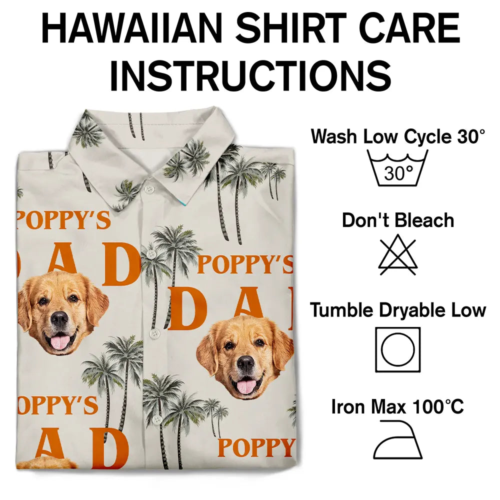 Gift For Yourself,Gift For Men,Gift For Grandpa,Gift For Father,Dog Lovers,Pet Lovers,Dog Dad,Cat Lovers,Cat Dad,Pet Dad - Custom Photo Best Dog Dad - Personalized Hawaiian Shirt