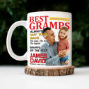 Gift For Grandpa,Gift For Father,Happy,Custom Photo - Custom Photo Best Grandpa Papa Magazine - Personalized Mug