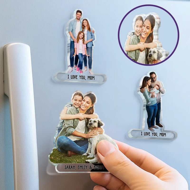 Gift For Mother,Mom - Daughters (Adult),Mom - Daughters (Young),Mom - Sons,Mom - Children,Love,Non-Eng - Custom Photo Best Mom Ever - Personalized Acrylic Fridge Magnet