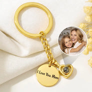 Mom - Daughters (Adult),Mom - Daughters (Young),Mom - Sons,Mom - Children,Gift For Mother - Custom Photo Best Mom Ever - Personalized Custom Shaped Photo Projection Keychain