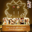 Gift For Sisters, Gift For Bestie, Love, Happy, Custom Photo - Custom Photo Bestie Sister Birth Flower Grow Old Friends - Personalized Custom Shaped LED Light