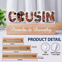 Gift For Sisters,Gift For Bestie,Love,Happy,Custom Photo - Custom Photo Bestie Sister Custom Names - Personalized Custom Shaped LED Light