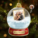 Gift For Bestie,Gift For Women,Gift For Men,Christmas,Happy - Custom Photo Besties Forever Christmas - Personalized Custom Shaped Acrylic Ornament