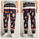 Gift For Bestie,Christmas,Happy,Gift For Sisters,Gift For Brothers,Gift For Sibling,Cousin - Custom Photo Besties Friends Siblings Forever - Personalized Pajama Pants