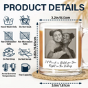 Gift For Bestie,Gift For Sisters,Happy,Custom Photo,Old Best friends - Custom Photo Besties Gray Scale Right In The Throat - Personalized Glass Mug