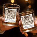 Gift For Bestie,Gift For Sisters,Happy,Custom Photo,Old Best friends - Custom Photo Besties Gray Scale Right In The Throat - Personalized Whiskey Glass