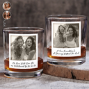 Gift For Bestie,Gift For Sisters,Happy,Custom Photo,Old Best friends - Custom Photo Besties Gray Scale Right In The Throat - Personalized Whiskey Glass