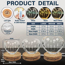 Gift For Grandma,Gift For Mother,Gift For Wife,Happy - Custom Photo Birth Flower Grandma's Garden - Personalized Crystal Heart Shaped Lamp