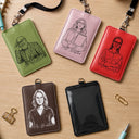 Art Design,Teacher,Confident,Back To School,Photo - Pencil Sketch - Bold - Custom Photo Bold Sketch Best Teacher Ever - Personalized Badge Holder