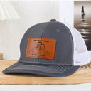 Custom Photo,Gift For Father,Dad - Daughters (Young),Photo - Pencil Sketch (Bold),Proud - Custom Photo Bold Sketch Just A Dad And His Girl - Personalized Leather Patch Hat