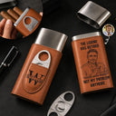 Art Design,Humorous,Gift For Yourself,Gift For Women,Photo - Pencil Sketch - Bold - Custom Photo Bold Sketch The Legend Has Retired Not My Problem Anymore - Personalized Cigar Case