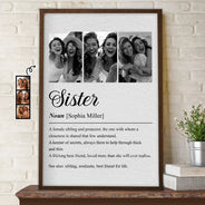 Gift For Sibling,Gift For Brothers,Gift For Sisters,Gift For Women,Gift For Men,Happy,Custom Photo - Custom Photo Brother Sister Definition - Personalized Poster