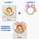 Easter,Happy,Gift For Kids,Parents - Custom Photo Bunny Money Holder - Personalized 2-Layered Wooden Ornament