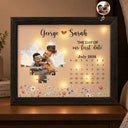 Christmas,Custom Photo,Romantic,Gift For Couples,Upload Full Photo,Calendar - Custom Photo Calendar Couples The Day I Found My Missing Piece - Personalized LED Light Shadow Box