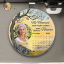Memorial,Gift For Women,Gift For Men,Family,Sad,Custom Photo - Custom Photo Calendar Memorial The Moment Your Heart Stopped - Personalized Custom Shaped Acrylic Car Visor Clip