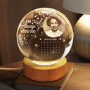 Custom Photo,Memorial,Family,Sad - Custom Photo Calendar The Moment Your Heart Stopped - Personalized Crystal Globe Lamp