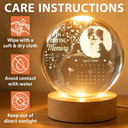 Custom Photo,Memorial,Family,Sad - Custom Photo Calendar The Moment Your Heart Stopped - Personalized Crystal Globe Lamp
