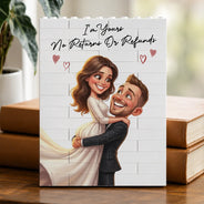 Custom Photo,Art Design,Gift For Couples,Top Market,Romantic,Photo - Caricature - Remove BG - Custom Photo Caricature I'm Yours No Returns Or Refunds - Personalized Building Brick Blocks