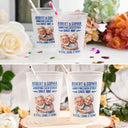 Custom Photo, Art Design, Gift For Couples, Old Couples, Humorous, Photo - Caricature - Remove BG - Custom Photo Caricature Vintage Annoying Each Other - Personalized Frosted Cups