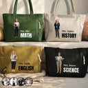 Art Design,Teacher,Back To School,Proud,Photo - Cartoon Portrait - Custom Photo Cartoon Portrait Proud To Be A Teacher - Personalized Corduroy Tote Bag