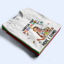 Back To School, Custom Photo, Art Design, Parents, Adorable, Photo - Cartoon Portrait - Custom Photo Cartoon Portrait Watch Out Kindergarten Here I Come - Personalized T Shirt