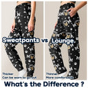 Cat Mom,Cat Lovers,Non-Eng - Custom Photo Cat Mom With Paw And Fish Pattern - Personalized Pajama Pants