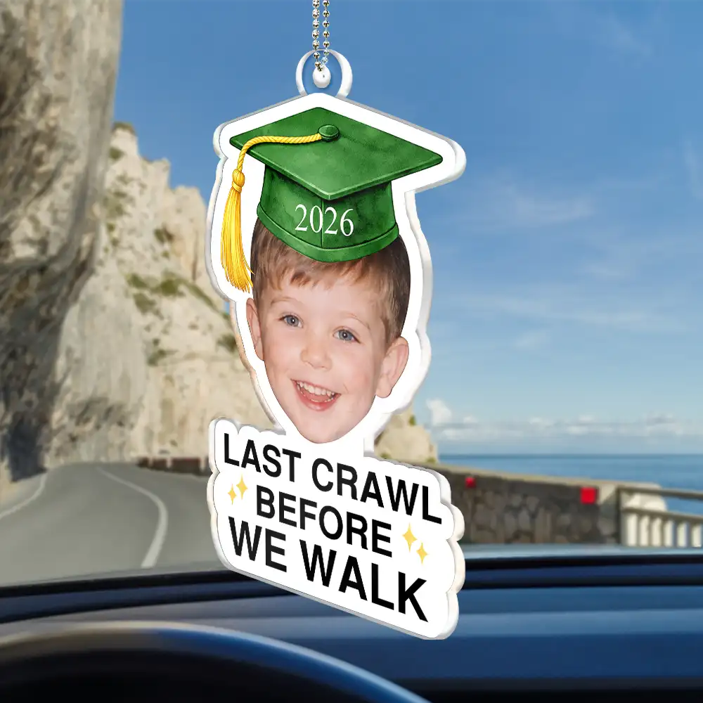 Custom Photo Childhood Look Who's Graduated - Personalized Acrylic Car Hanger