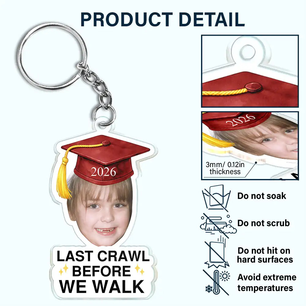 Family, Graduation, Funny, Happy, Gift For Daughter, Gift For Son, Gift For Bestie - Custom Photo Childhood Look Who's Graduated - Personalized Acrylic Keychain