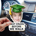 Family, Graduation, Funny, Happy, Gift For Daughter, Gift For Son, Gift For Bestie - Custom Photo Childhood Look Who's Graduated - Personalized Custom Shaped Car Visor Clip