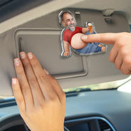 Gift For Father,Custom Photo,Humorous,Cut-Face Photo - Custom Photo Chilling Dad Bod - Personalized Squishy Acrylic Car Visor Clip