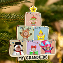 Christmas, Family, Happy, Parents, Gift For Grandparents - Custom Photo Christmas Character Cartoon Comic - Personalized Custom Shaped Wooden Ornament