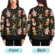 Christmas,Funny,Gift For Couples,Gift For Husband,Gift For Wife,Parents,Gift For Grandparents,Family,Gift For Sibling - Custom Photo Christmas Characters Funny Face - Personalized Unisex Ugly Sweater