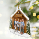 Custom Photo,Family,Parents,Gift For Kids,Gift For Couples,Pet Couple,Dog Couple,Cat Couple,Christmas - Custom Photo Christmas Happy Family - Personalized Custom Shaped Acrylic Ornament