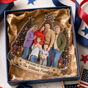 Independence Day,America 250th,Christmas,Proud,Custom Photo,Family,Remove BG Photo,Custom Text - Custom Photo Christmas United States Love And Pride - Personalized Custom Shaped Acrylic Ornament