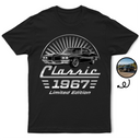 Gift For Father,Gift For Grandpa,Gift For Men,Non-Eng,Photo,Humorous - Custom Photo Classic Car Limited Edition - Personalized T Shirt