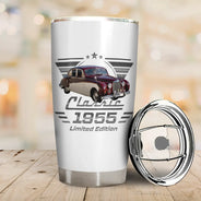 Gift For Father, Custom Photo, Proud, Remove BG Photo - Custom Photo Classic Car Limited Edition - Personalized Tumbler