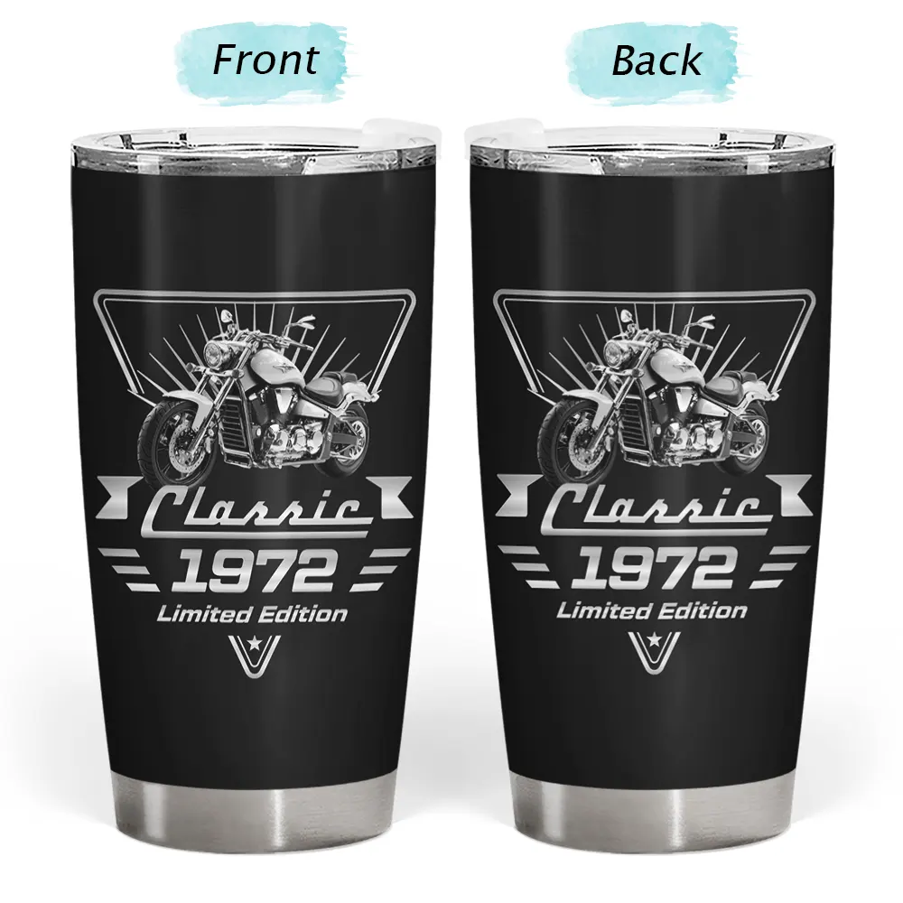 Gift For Father, Custom Photo, Proud, Remove BG Photo - Custom Photo Classic Car Limited Edition - Personalized Tumbler