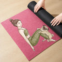 Custom Photo, Art Design, Pet Lovers, Yoga, Playful, Photo - Colored Pencil - Custom Photo Colored Pencil Sketch Dog Cat Pet Portrait - Personalized Yoga Mat