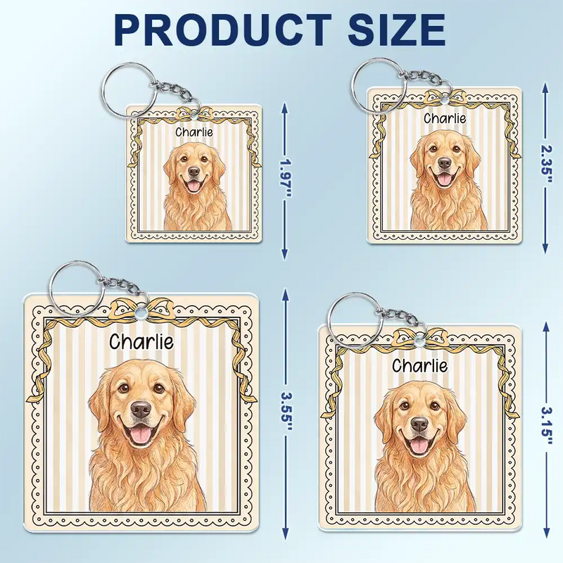 Custom Photo, Art Design, Pet Lovers, Playful, Photo - Colored Pencil - Custom Photo Colored Pencil Sketch Funny Dog Cat Pet - Personalized Acrylic Keychain