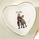 Custom Photo, Art Design, Pet Lovers, Playful, Photo - Colored Pencil - Custom Photo Colored Pencil Sketch Funny Dog Cat Pet - Personalized Ring Dish