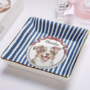 Custom Photo,Art Design,Pet Lovers,Playful,Photo - Colored Pencil  - Custom Photo Colored Pencil Sketch Funny Dog Cat Pet - Personalized Ring Dish