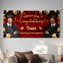 Graduation, Happy - Custom Photo Congrats Graduation - Personalized Horizontal Banner