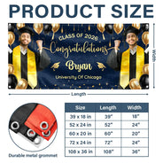 Graduation, Happy - Custom Photo Congrats Graduation - Personalized Horizontal Banner