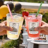 Gift For Women,Gift For Men,Graduation,Custom Photo,Happy,Gift For Yourself,Photo - Custom Photo Congratulations Graduate Vintage - Personalized Frosted Cups
