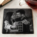 Gift For Couples,Gift For Husband,Gift For Wife,Gift For Boyfriend,Gift For Girlfriend,Old Couples,Happy,Family,Pet Lovers,Gift For Bestie - Custom Photo Couple Bestie Family Pet - Personalized Slate Coaster