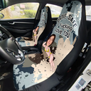 Gift For Couples,Funny - Custom Photo Couple Drive Safe I Freaking Love You - Personalized Car Seat Cover