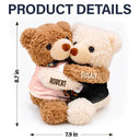 Adorable,Custom Photo,Gift For Couples,Upload Full Photo - Custom Photo Couple I Love You Beary Much - Personalized Hugging Bear