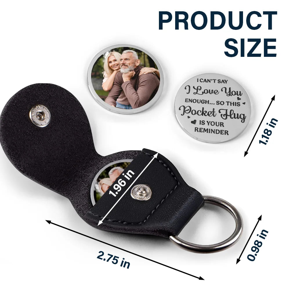 Gift For Couples,Gift For Women,Gift For Men,Gift For Husband,Gift For Wife,Gift For Boyfriend,Gift For Girlfriend,Love - Custom Photo Couple Let Me Always Be With You - Personalized Leather Pocket Hug